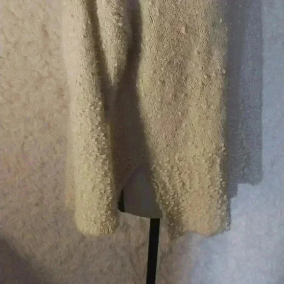POL Boucle Popcorn Chunky Knit Oversized Sweater Cowl Neck Cream Women's Size S - Picture 4 of 9